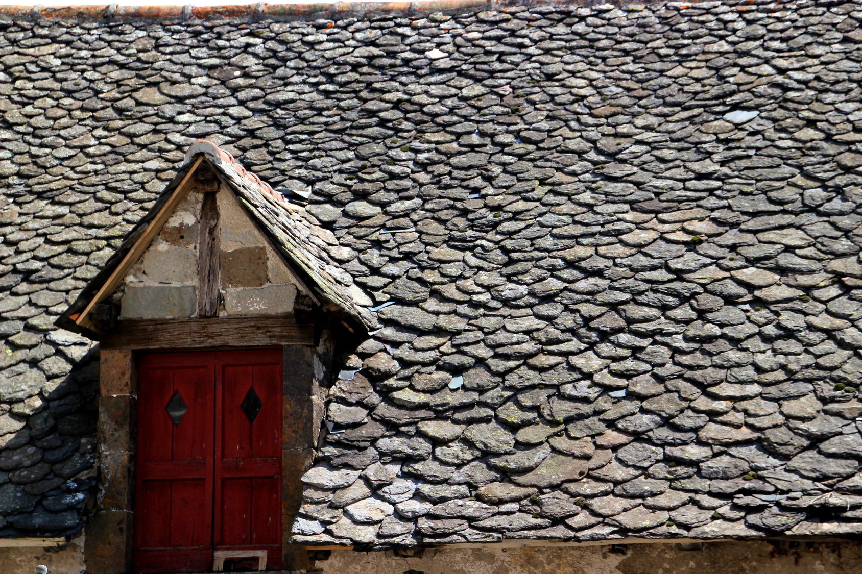 Toit maison lauze.