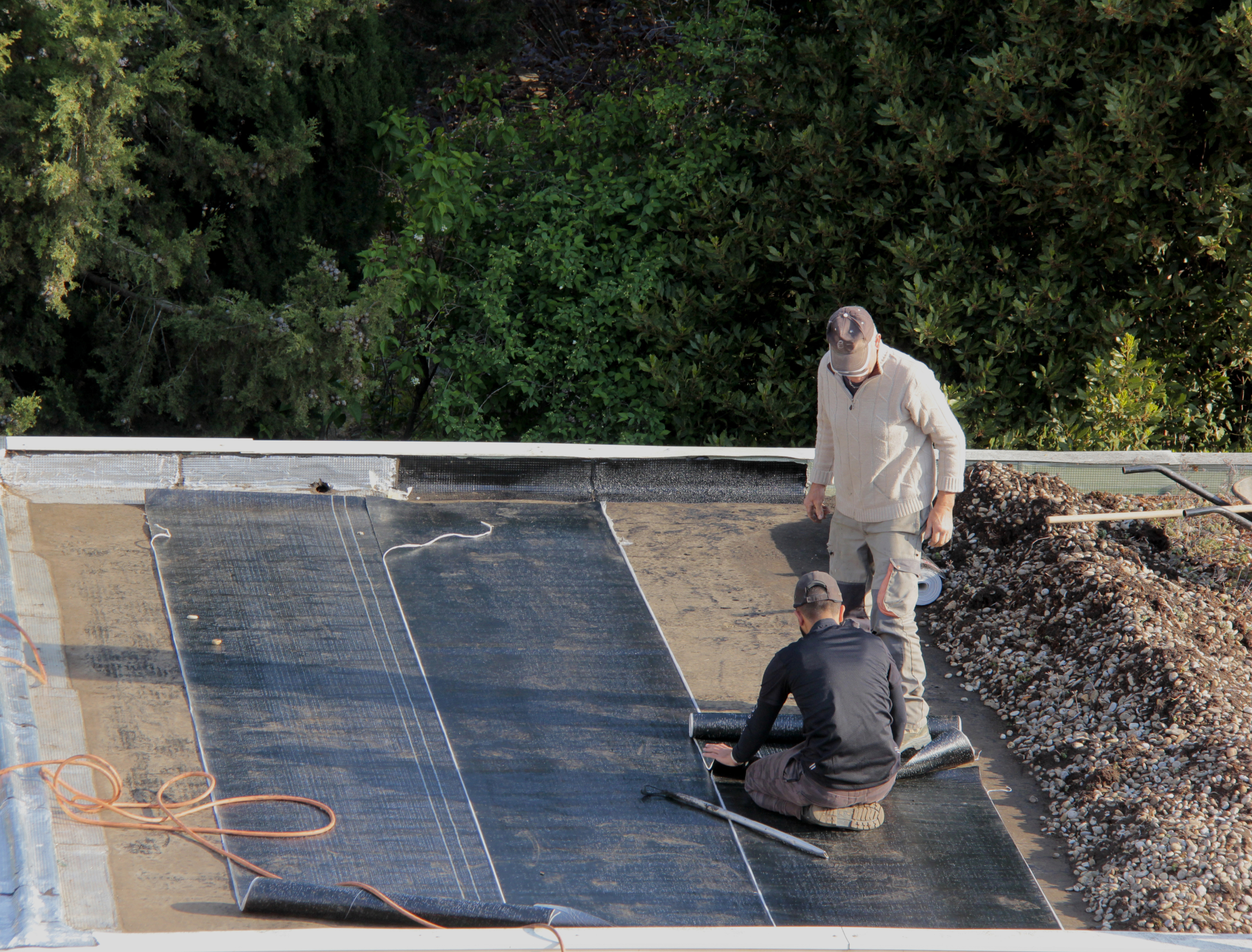 Étanchéité d'un toit terrasse en goudron